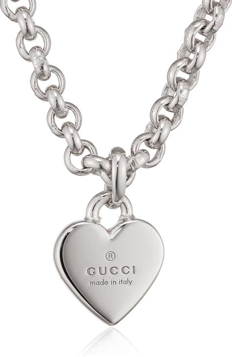 gucci necklace logo|gucci necklace with heart pendant.